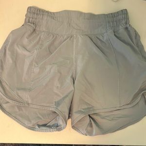 Blue linen High Rise 4inch lululemon hotty hots size 0